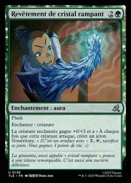 Revêtement de cristal rampant, carte Magic TLE 136 — extension Avatar: The Last Airbender Eternal