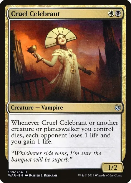 Cruel Celebrant, Magic card WAR 188 — War of the Spark set