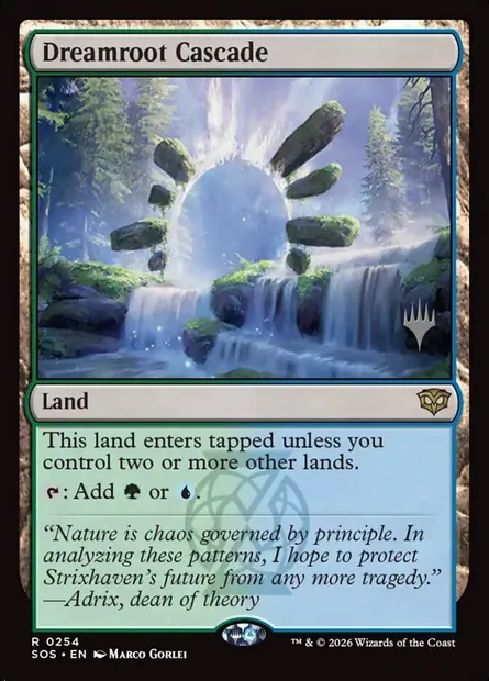 Cascade soucherêve, carte Magic PSOS 254p — extension Secrets of Strixhaven Promos