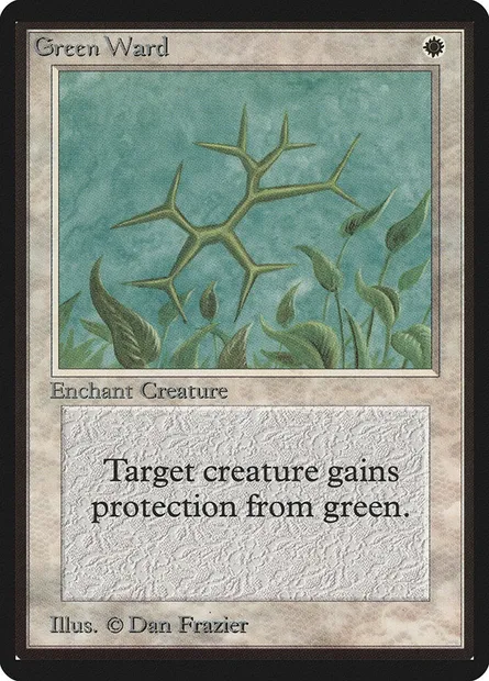 Green Ward, Magic card LEB 21 — Limited Edition Beta set