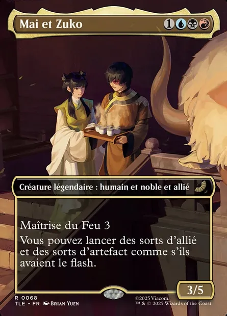 Mai et Zuko, carte Magic TLE 68 — extension Avatar: The Last Airbender Eternal