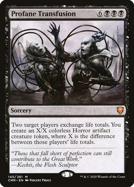 Profane Transfusion, Magic card CMR 145 — Commander Legends set