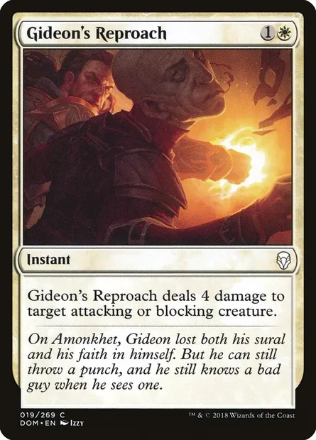 Gideon's Reproach, Magic card DOM 19 — Dominaria set