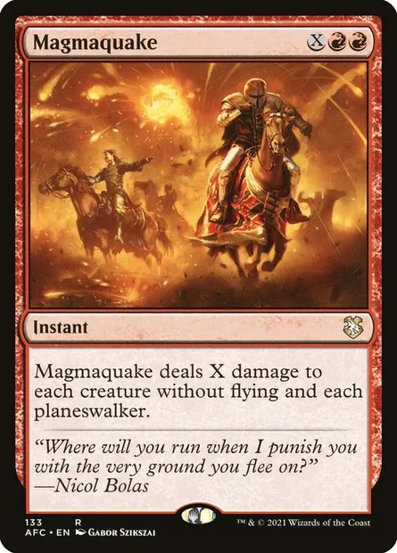 Magmaquake, Magic card AFC 133 — Forgotten Realms Commander set