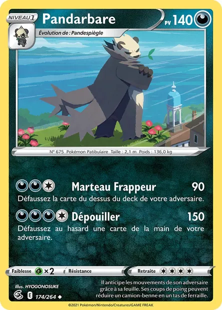 Pandarbare, carte Pokémon FST 174 — extension Poing de Fusion