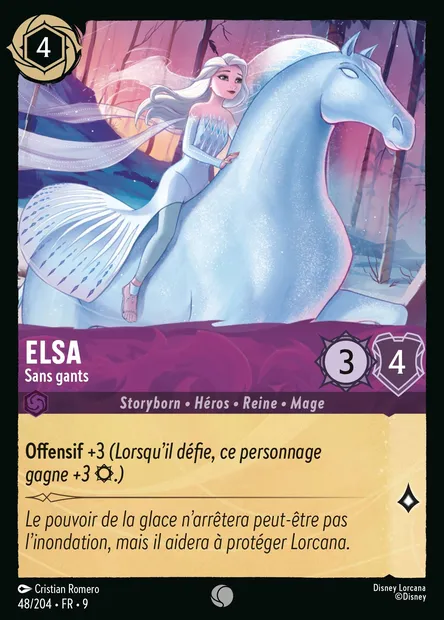 Elsa - Sans gants, carte Disney Lorcana CH9-048 — extension Fabuleux