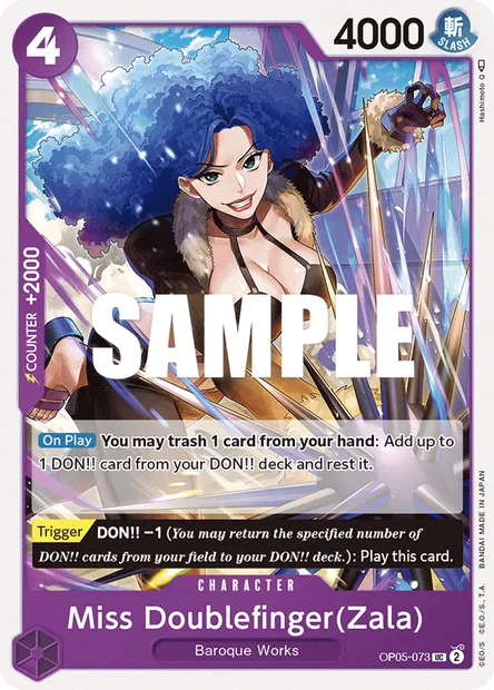 Miss Doublefinger (Zala), carte One Piece OP05-073 — extension AWAKENING OF THE NEW ERA