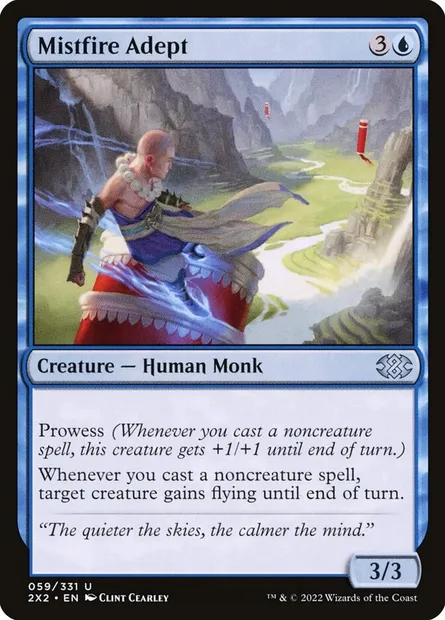 Mistfire Adept, Magic card 2X2 59 — Double Masters 2022 set