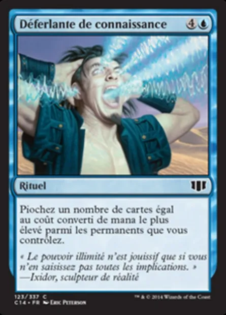 Déferlante de connaissance, carte Magic C14 123 — extension Commander 2014