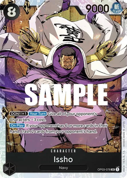 Issho, One Piece card OP03-078 — PILLARS OF STRENGTH set