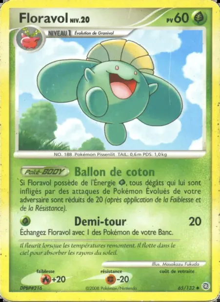 Floravol, carte Pokémon SW 65 — extension Merveilles Secrètes