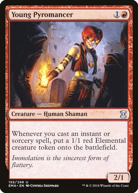 Young Pyromancer, Magic card EMA 155 — Eternal Masters set