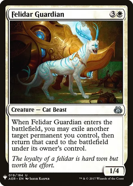 Felidar Guardian, Magic card PLST AER-19 — The List set