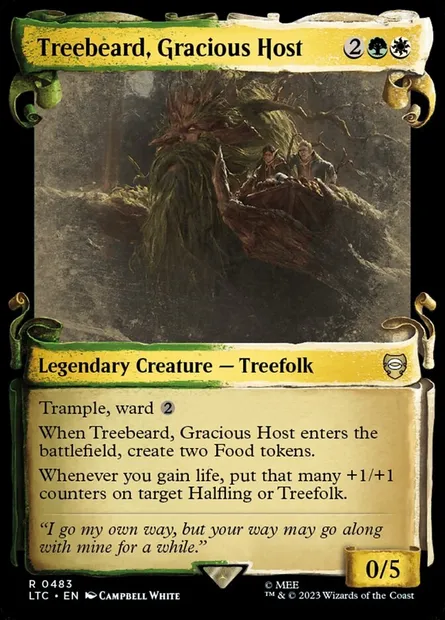 Treebeard, Gracious Host, Magic card LTC 483 — Tales of Middle-earth Commander set