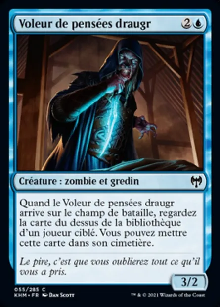 Voleur de pensées draugr, carte Magic KHM 55 — extension Kaldheim
