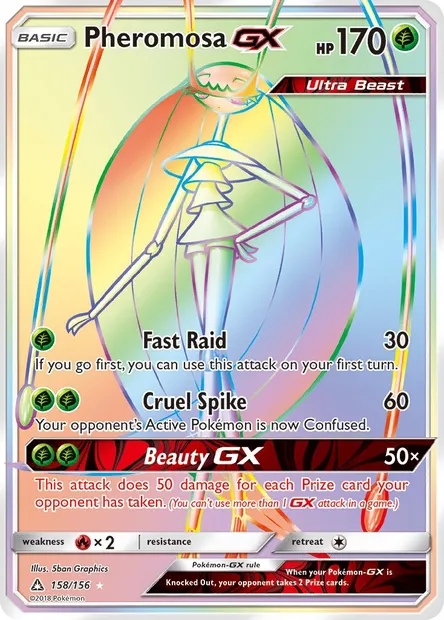 Pheromosa GX, Pokémon card UPR 158 — Ultra Prism set