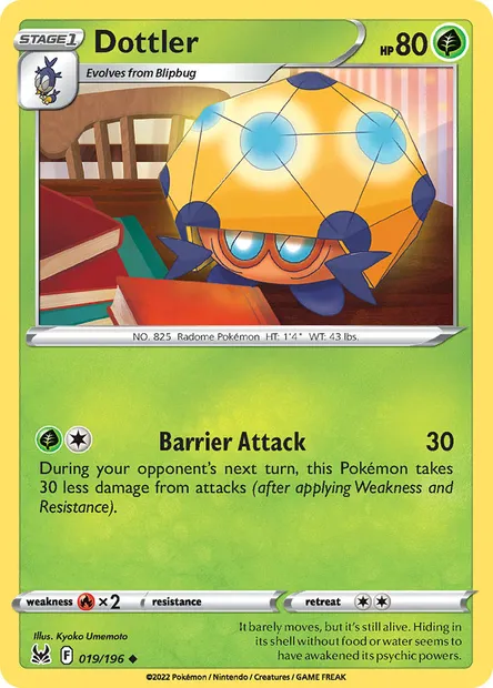 Dottler, Pokémon card LOR 019 — Lost Origin set