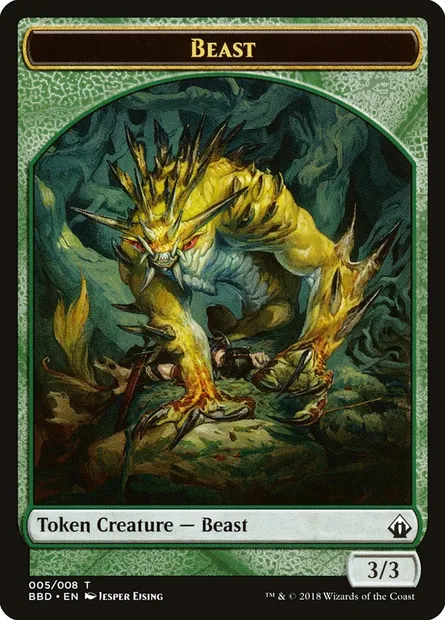 Beast, Magic card TBBD 5 — Battlebond Tokens set