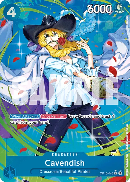 Cavendish, One Piece card OP10-045 — ROYAL BLOOD set