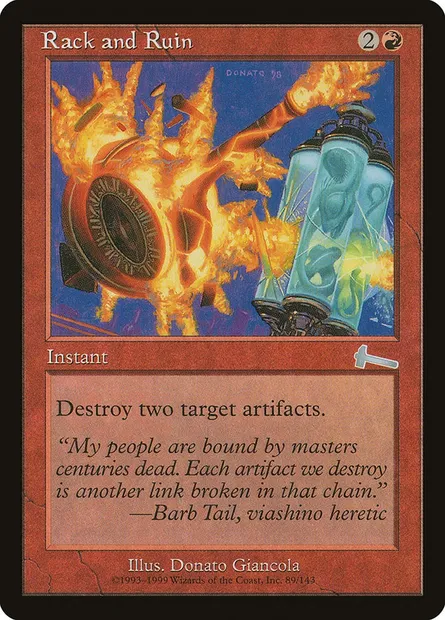 Rack and Ruin, Magic card ULG 89 — Urza's Legacy set