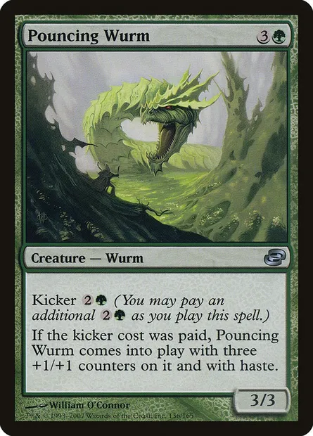 Pouncing Wurm, Magic card PLC 136 — Planar Chaos set