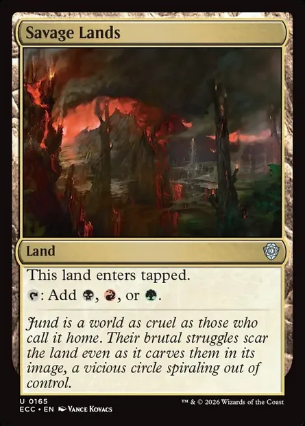Savage Lands, Magic card ECC 165 — Lorwyn Eclipsed Commander set