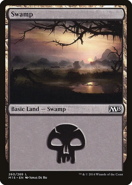 Swamp, Magic card M15 260 — Magic 2015 set