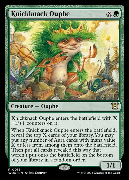 Knickknack Ouphe, Magic card WOC 18 — Wilds of Eldraine Commander set
