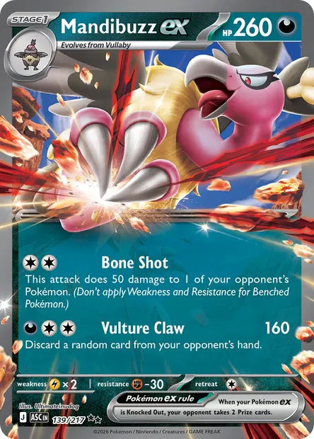 Mandibuzz ex, Pokémon card ASC 139 — Ascended Heroes set
