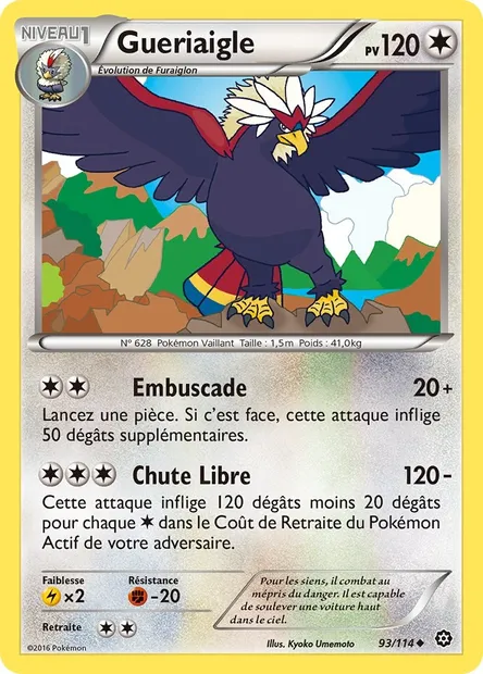 Gueriaigle, carte Pokémon STS 93 — extension Offensive Vapeur