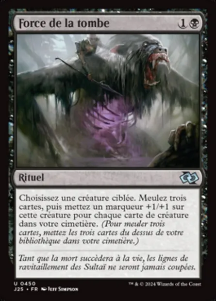 Force de la tombe, carte Magic J25 450 — extension Foundations Jumpstart
