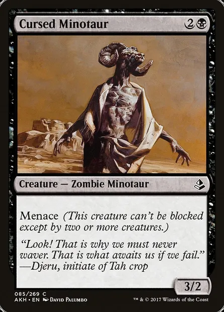 Cursed Minotaur, Magic card AKH 85 — Amonkhet set
