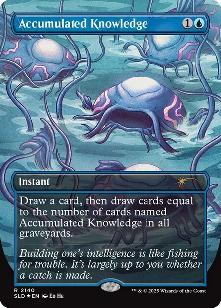 Connaissance accumulée, carte Magic SLD 2140 — extension Secret Lair Drop