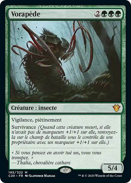 Vorapède, carte Magic C20 195 — extension Commander 2020