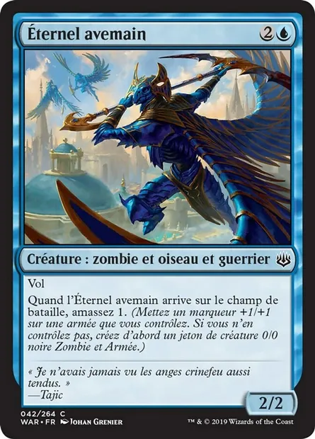 Éternel avemain, carte Magic WAR 42 — extension La guerre des Planeswalkers