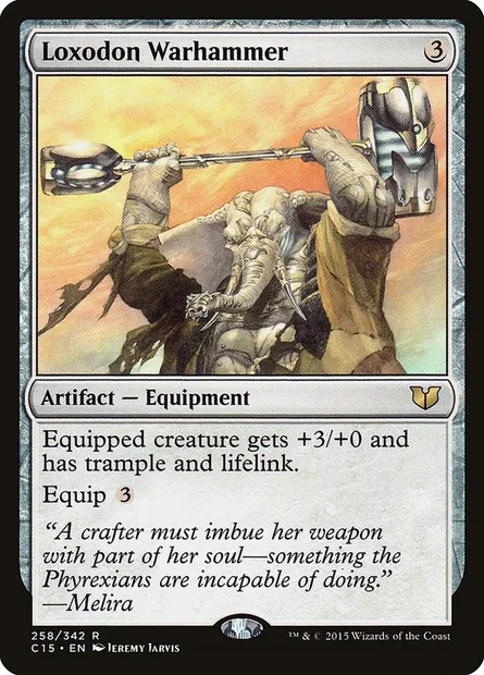 Loxodon Warhammer, Magic card C15 258 — Commander 2015 set