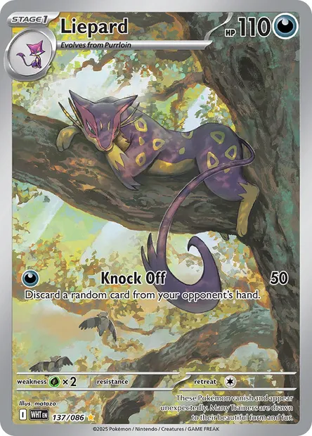 Liepard, Pokémon card WHT 137 — White Flare set