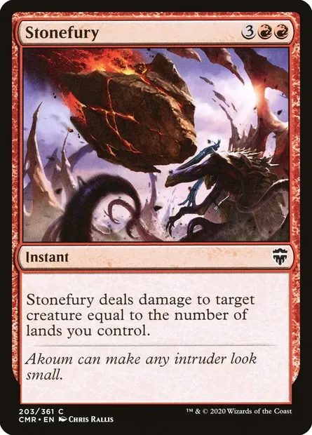 Stonefury, Magic card CMR 203 — Commander Legends set