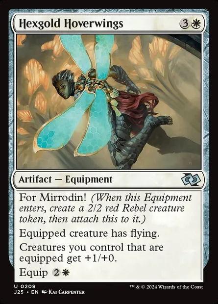 Hexgold Hoverwings, Magic card J25 208 — Foundations Jumpstart set