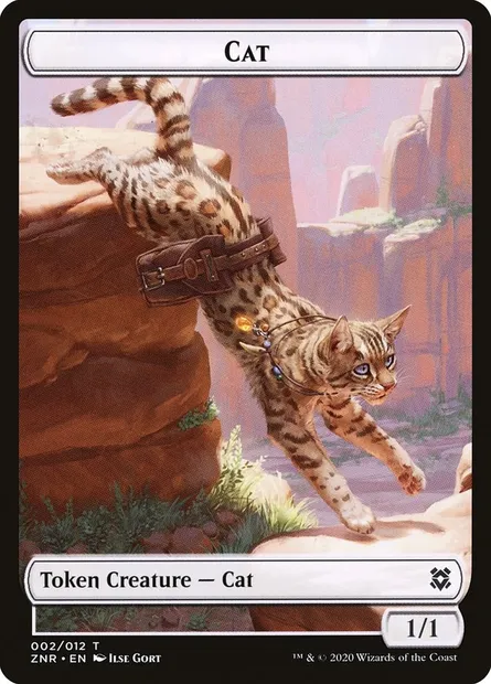 Cat, carte Magic TZNR 2 — extension Zendikar Rising Tokens