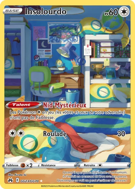 Insolourdo, carte Pokémon CRZ GG23 — extension Zénith Suprême