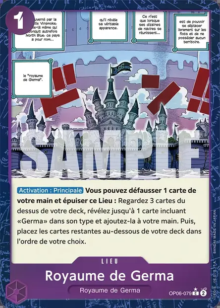 Royaume de Germa, carte One Piece OP06-079 — extension ONE PIECE CARD THE BEST