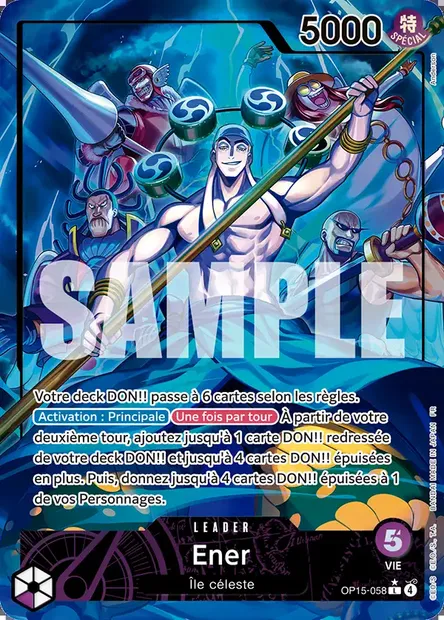Ener, carte One Piece OP15-058 — extension AVENTURE SUR L'ÎLE DE DIEU