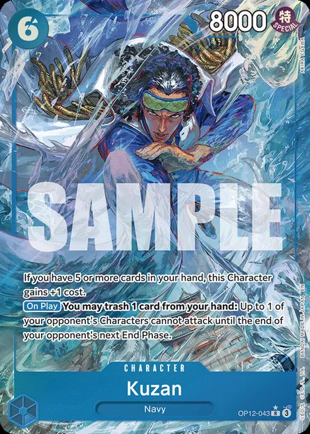 Kuzan, One Piece card OP12-043 — LEGACY OF THE MASTER set