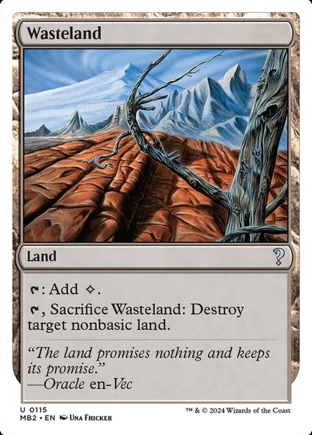 Terres dévastées, carte Magic MB2 115 — extension Mystery Booster 2