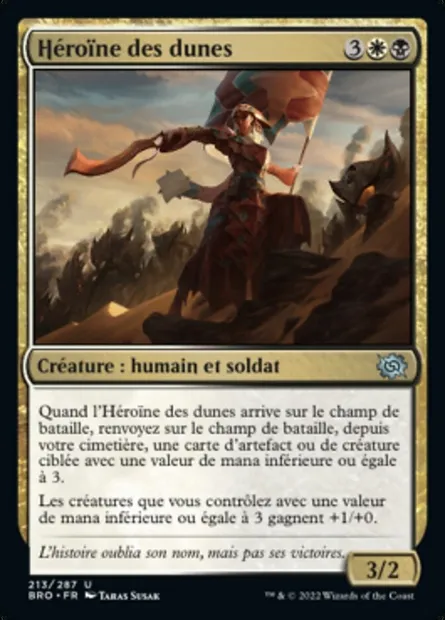 Héroïne des dunes, carte Magic BRO 213 — extension La Guerre Fratricide