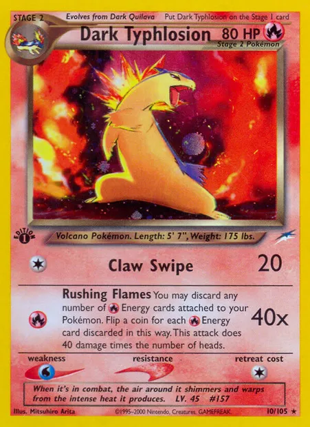 Dark Typhlosion, Pokémon card NDE 10 — Neo Destiny set