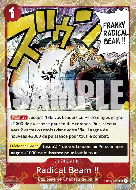 Radical Beam !!, carte One Piece OP01-029 — extension ROMANCE DAWN
