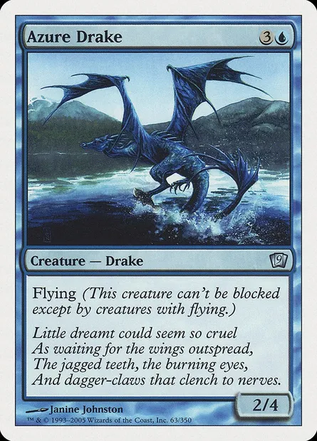 Azure Drake, Magic card 9ED 63 — Ninth Edition set