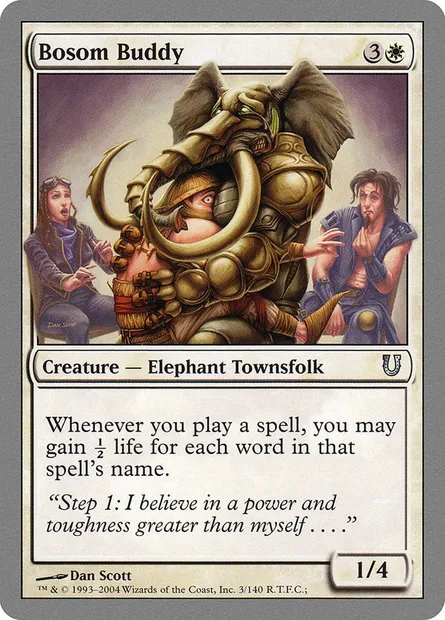 Bosom Buddy, carte Magic UNH 3 — extension Unhinged